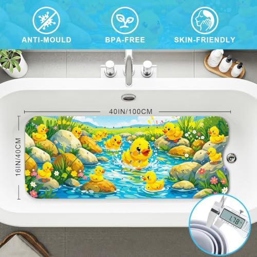 Bath Mat for Tub Non Slip Kids Bathtub Mat 40x16 Baby Bath Mat - Image 3