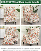 CRFATOP Wingback Chair Covers Stretch Armchair Slipcovers - Image 3