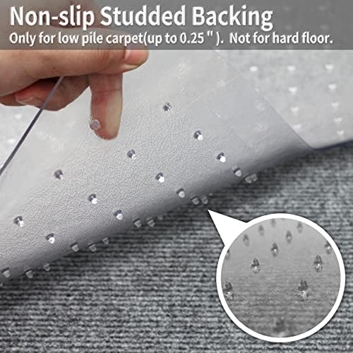 Office Chair Mat for Carpet Floors, Sturdy PVC Computer Chair Mats Anti-Slip - Image 3