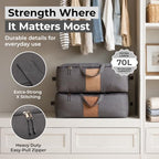 Soft Canvas Storage Bags with Zipper. Thick Breathable - Image 3