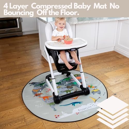 Splat Mat for Baby – Under High Chair Floor Mat Protects Wood, Vinyl and Carpet - Image 2