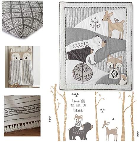 Levtex Baby - Bailey Crib Bed Set - Baby Nursery Set - Charcoal, Fitted Sheet - Image 6