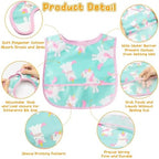 6Pcs Waterproof Baby Feeding Bibs, Mess Proof Toddler Bibs - Image 3