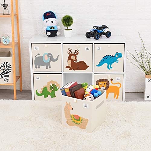 13 Inch Animal Cube Storage Bins, Foldable Fabric Kids Toy Box & Toy Chest - Image 7