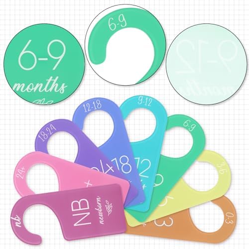 Whaline Acrylic Baby Closet Dividers Pastel Hanging Infant Clothes Hanger - Image 3