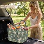 Floral Fabric Storage Basket Car Interior Storage Basket Underwear Sundries - Image 2