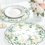 50PCS Watercolor Eucalyptus Paper Placemats Disposable Placemats - Image 5