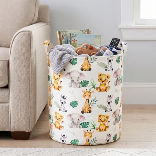 Kids Laundry Basket Waterproof Woodland Animals Baby Laundry Hamper Dirty - Image 5