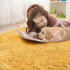 OLANLY Mustard Yellow Round Rugs - Image 7