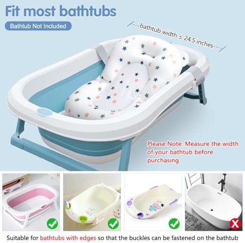 Colorlife Baby Bath Seat Support Net Infant Bathing Seat Support Mat, - Image 3