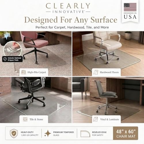 Tempered Glass Office Chair Mat - Image 5