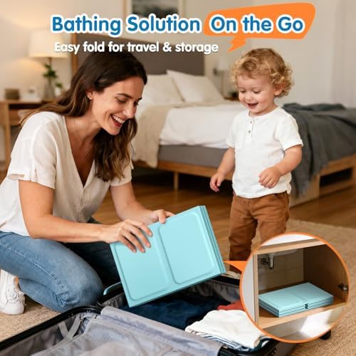 Baby Bathtub with Inflatable Top Edge, Extra Stable Infant Bath Tub, - Image 4