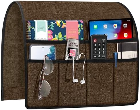 Joywell Remote Control Holder Armchair Caddy Armrest Organizer Dark Brown by Joywell