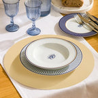 50 Pieces Kraft Paper Place Mats Brown Round Disposable Table Mats Decorative - Image 5