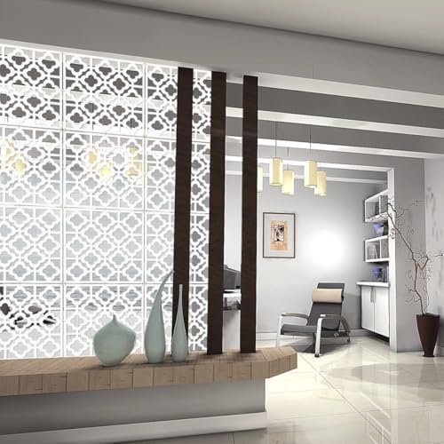 Stepstall 12 Pcs PVC Hanging Room Divider, Thick Decorative Flower Design Room - Image 3