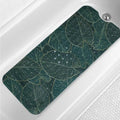 Palm Leaves Bathtub Mat Non Slip 40x16in Palm Leaf Extra Long Bath Mat by Denifeiya