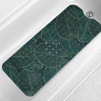 Palm Leaves Bathtub Mat Non Slip 40x16in Palm Leaf Extra Long Bath Mat by Denifeiya