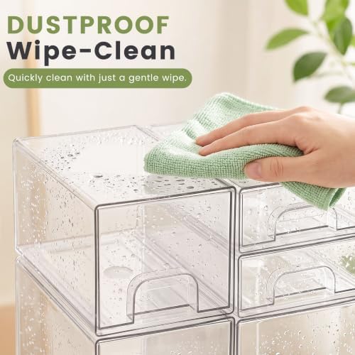 Baby Bottle Organizer, 6-Piece Clear Acrylic Stackable Storage Drawers - Image 7