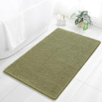 Chenille Bathroom Rug 36"x60" Sage Green, Large Plush Bath Mat by Kildoss