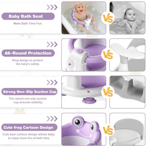 Baby Bath Seat for Babies 6 Months & up Non-Slip Toddler Bath Seats for Sitting - Image 3