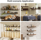upsimples 12 Pack Wooden Floating Shelves, Wall Storage Decor Shelf - Image 5
