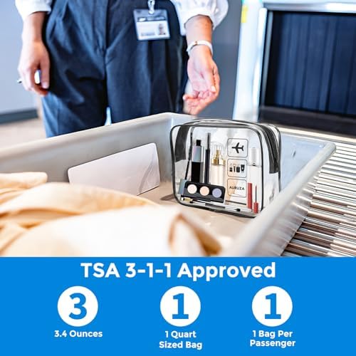AURUZA 2 Pack TSA Approved Toiletry Bag, Travel Cosmetic Bag - Image 3