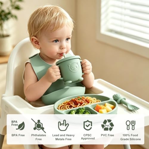 Silicone Baby Feeding Utensils Set - Image 3