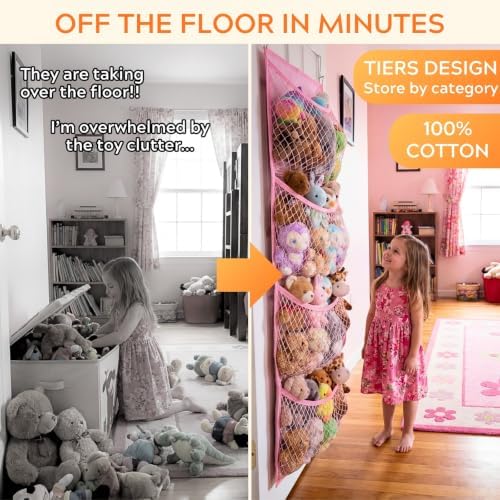 Ofiray-home Over The Door Stuffed Animal Storage - Image 3