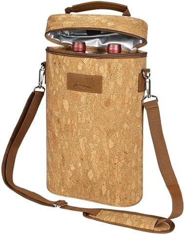 Tirrinia 2 Bottle Insulated Wine Tote Carrier Bag by Tirrinia