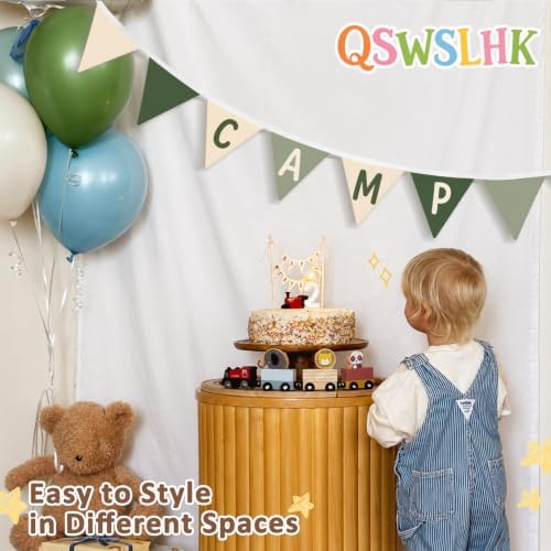 Camping Classroom Nursery Decor Banner Summer Camp Garland Flags - Image 2