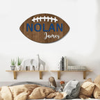 Personalized Football Name Sign, Wooden Name Sign, Football Nursery Decor - Image 4