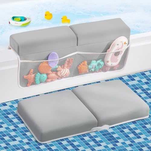 Bath Kneeler and Elbow Rest Pad Set, Thick Soft Quick Dry Bathtub Mat by ILPEOD