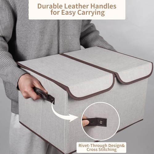 Foldable Fabric Storage Box, 16.5 x 11.8 x 9.8 inches, - Image 4