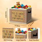 Rustic Playroom Storage Bins Boxes - Image 3
