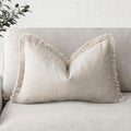 Foindtower Decorative Linen Fringe Throw Pillow Covers Cozy Boho Farmhouse by Foindtower