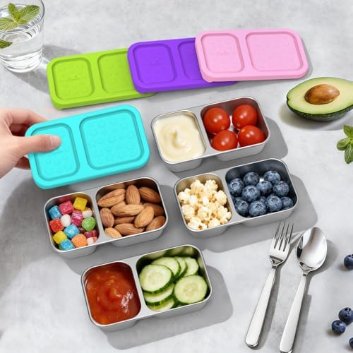 SOPHICO 2 compartment Reusable Kid Lunch Snack Containers - Image 3