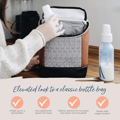 Itzy Ritzy Insulated Bottle Bag, Holds 3 Baby Milk Bottles - Image 3