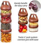 SELEWARE Brown Stackable Snack Containers - Image 5