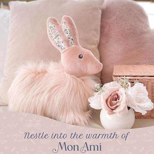MON AMI Fluffy Bunny Décor Pillow, Soft & Cuddly Plush, Premium Throw Pillow - Image 4