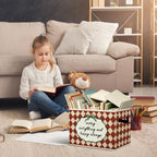 Vintage Merry Everything Nursery Storage Bins Box Handles Organizer Basket - Image 5