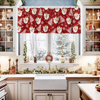 Vandarllin Christmas Kitchen Curtains Valances - Image 2