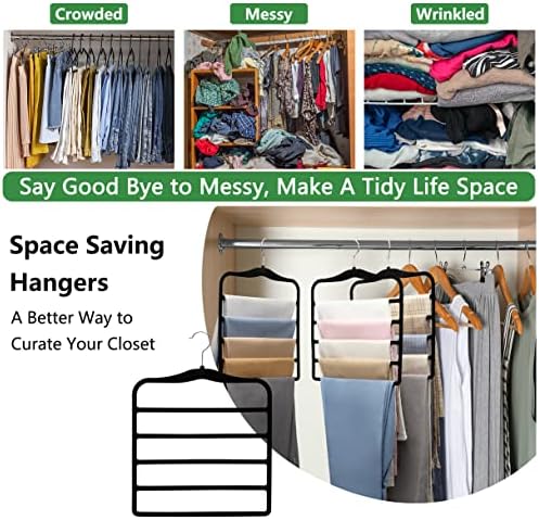 Closet Organizers and Storage, 3 Pack Pants Hangers Space Saving - Image 6