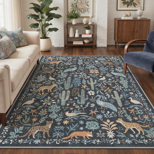BESBLEE 4X6 Area Rug for Bedroom, Washable Animal Non Slip - Image 2