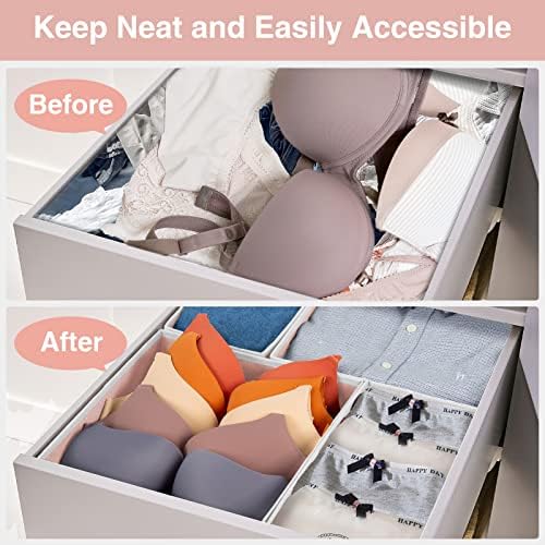 Criusia 8 Pack Underwear Drawer Organizer, Foldable Cloth Storage Box Closet - Image 2
