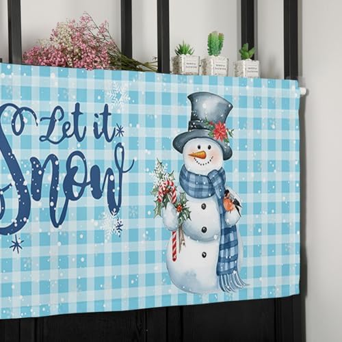 Snowman Christmas Valance Curtains - Image 7