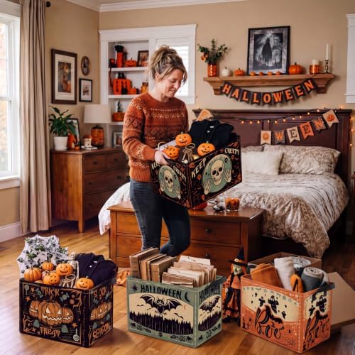 4 Pcs Vintage Halloween Storage Basket - Image 6