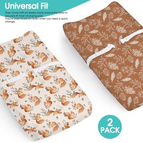 BROLEX Changing Pad Covers for Baby: Boy Girls Ultra Stretchy Soft 2 Pack - Image 3