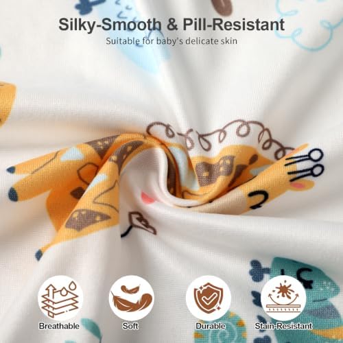 Baby Crib Sheets 2 Pack for Boys and Girls Fit for Standard Crib Toddler - Image 5