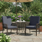 Summsun 2-Pack High Back Outdoor Chair Cushions, 20 x 20 Inch, Dark Grey - Image 2