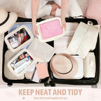 YOPCDJ 6PCS Clear Toiletry Bag, TSA Approved Travel Pouch - Image 6